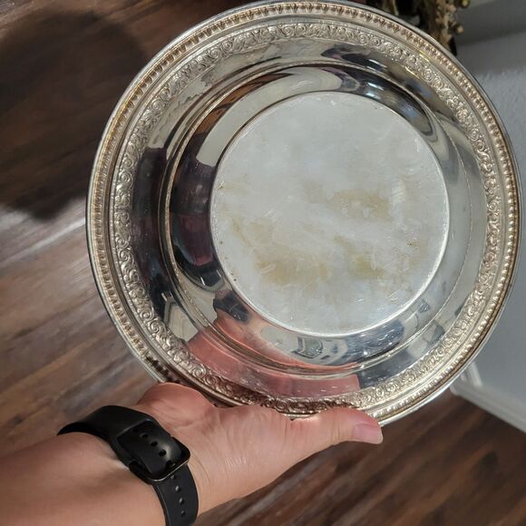 Vintage Reed & Barton 1201 Dish Silver Plate 10" Diameter ornate round Victorian - Picture 7 of 8